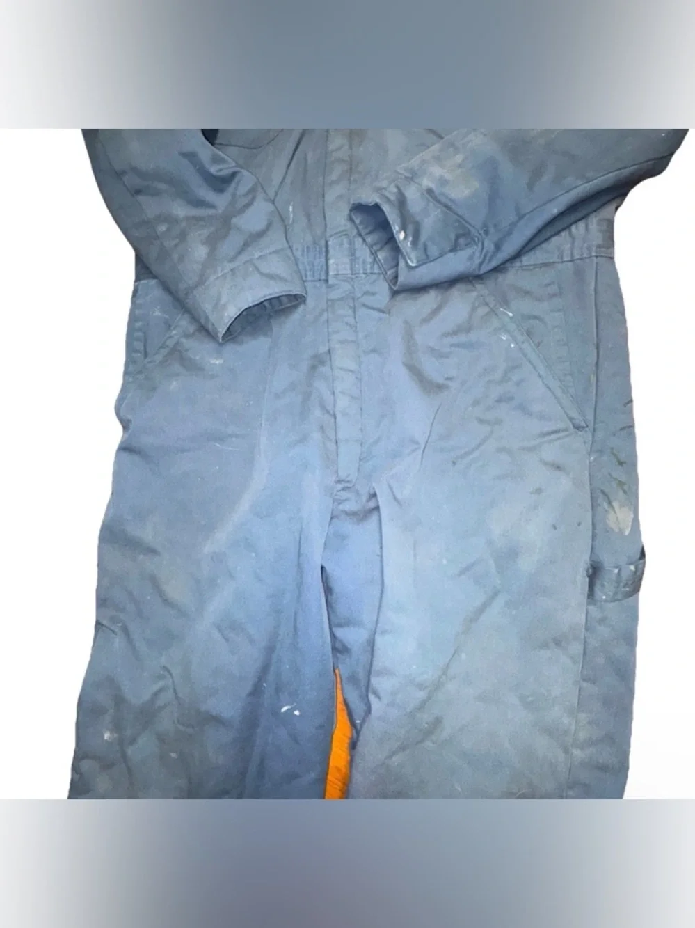 Vintage‎ Dickies Insulated Coveralls Navy Talon Zipper Quilted Lined Thrashed XL